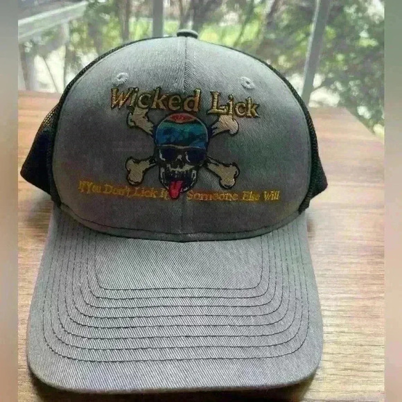 Wicked Lick "If You Don't Lick It Someone Else Will" Key West Trucker Hat Mesh - Picture 1 of 4